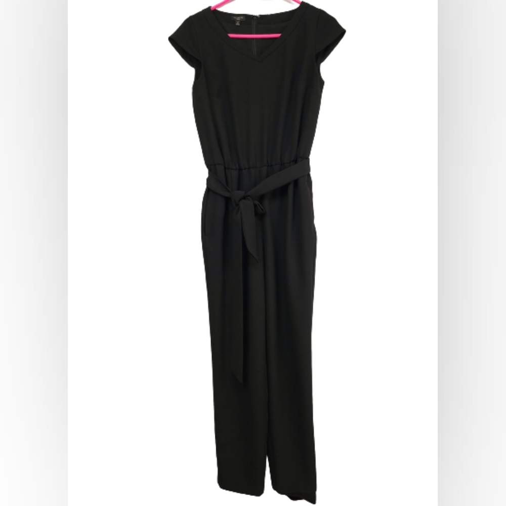 Talbots Petites Black V-Neck Jumpsuit Size 2P
